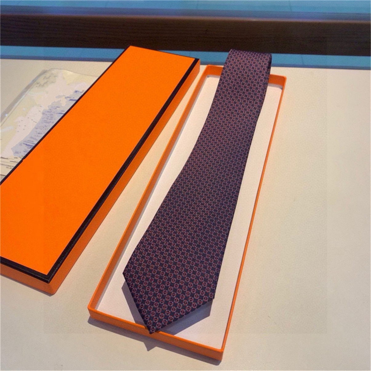 SS Neck Ties box New Mens Printed 100% Tie Silk Necktie black blue Aldult Jacquard Party Wedding Business Woven Fashion Design Tie 0935