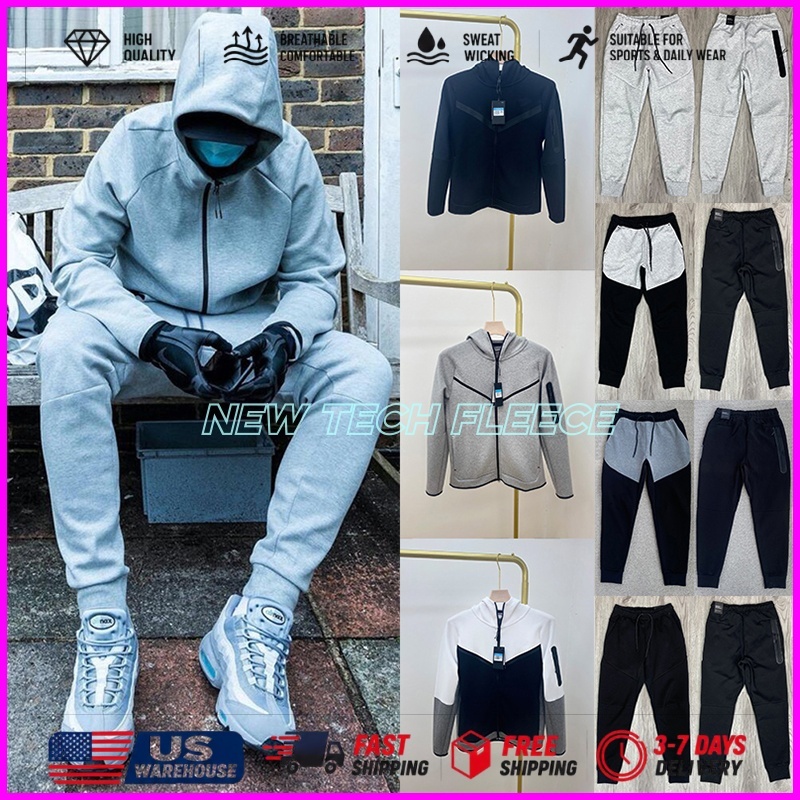 Teach Fleece Tracksuits Mens Designer Hoodies Jacket pants Jogger suits Casual Sportswear Set techfleece 100% cotton Fashion Zipper Sweatshirt sweat