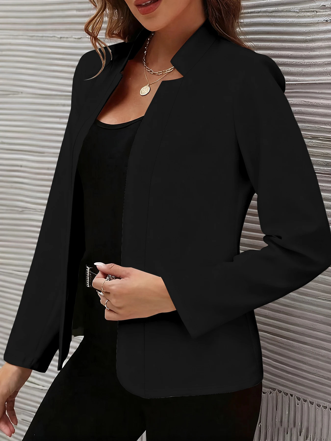 European and American Style Spring Autumn Casual Jackets Trendy MustHave Women's Cardigans Fashionable Blazers SlimFit LongSleeve Suitable f 26