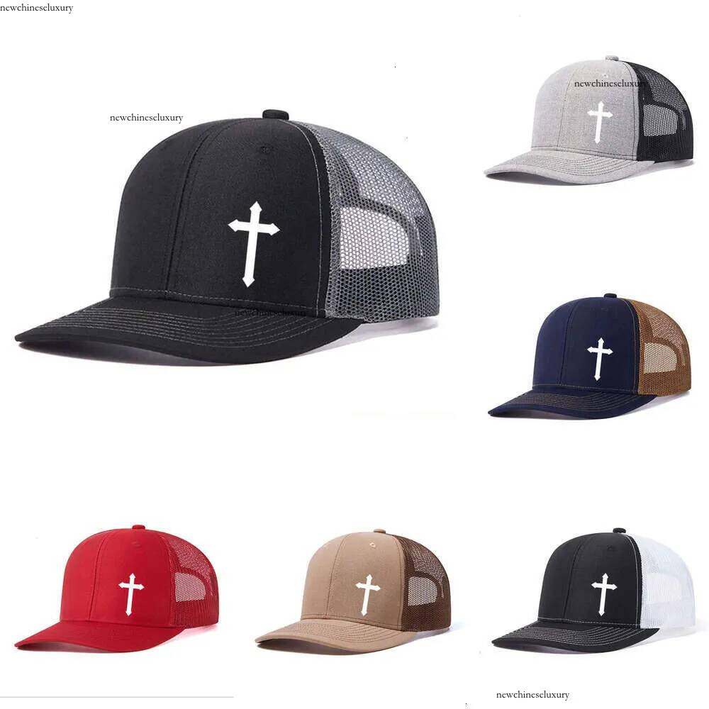 Faith Inspired Mesh Back Trucker Hat Casquette de baseball à œillets à grille croisée Convient aux hommes et aux femmes Un accessoire de style sp