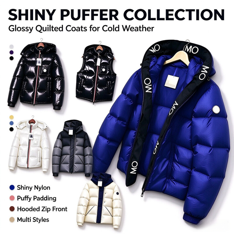 momclerDesigner jacket puffer jacket winter jacket men Winter Warm Windproof Down Jacket Shiny Matte Material size M 5XL Couple Fashion Designer Par