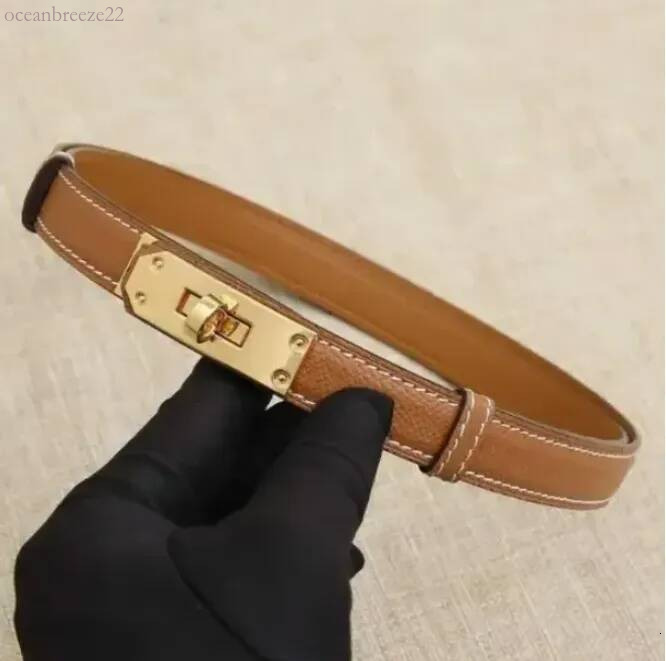 H belt Designer belt Women Thin Leather Belt Turn Lock Buckle Fashion Waist hness belt for Daily Outfit style Simple style Comes with dress Decorati