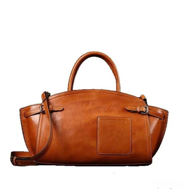 Evening Bags Designer Sophisticated Vintage Shoulder Bag for Women Genuine Leather Everyday Top Handle Adjustable Strap Handbag H261016