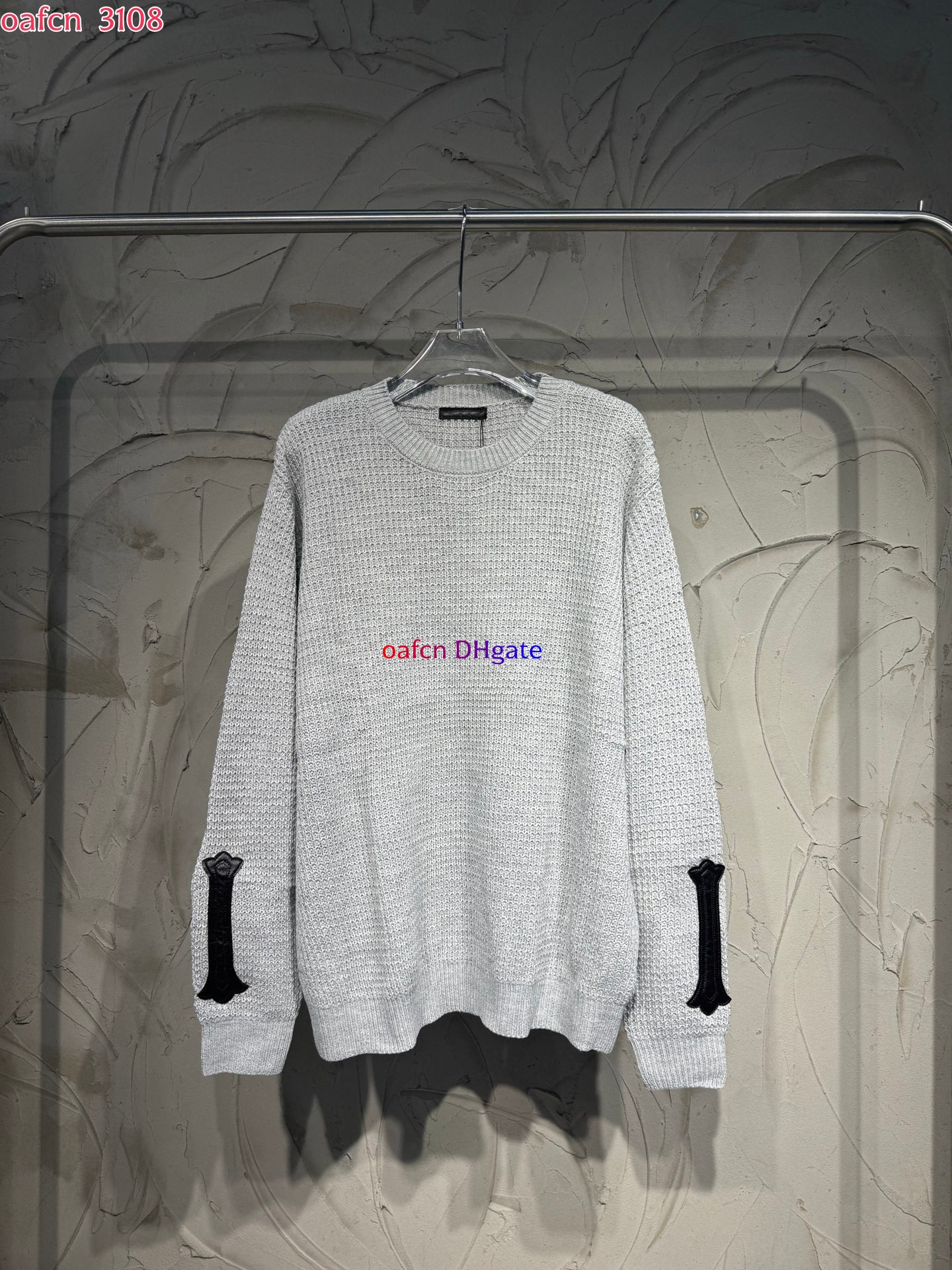 Designer sweaters men's sweaters V-neck button knit cardiganscasual men's and women's knitted tops Leather cross cashmere blend Chrom