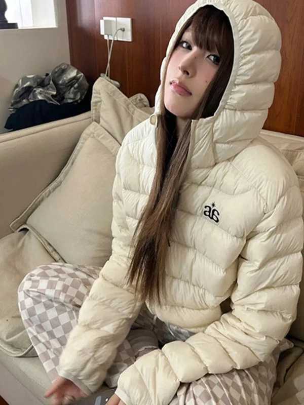 Women's Down Parkas Ultra-Light Short Women's down Jacket 2025 Winter Casual Style White Duck Feather Warm Zipper Pocket Elastic Seal Kore