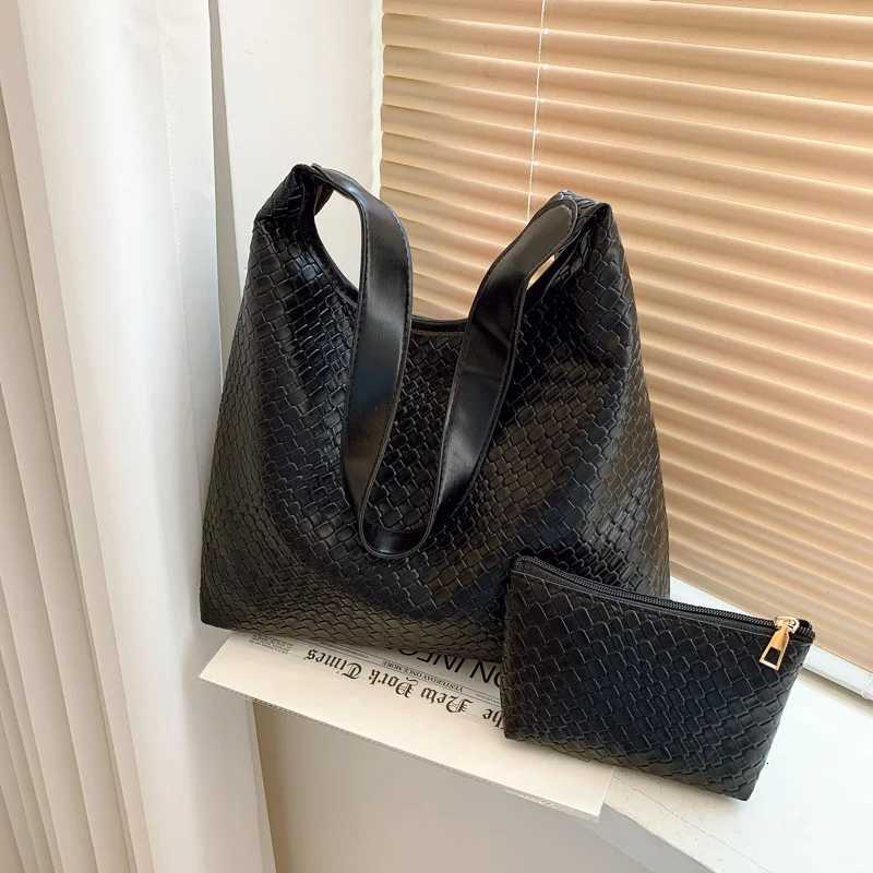 Designer Tote Woven Totes Bag New for Wen Large Woven Handbag Soft Leather Shoder Bag Work Shopper Summer Beach Travel Tote Bag with Purse J261016