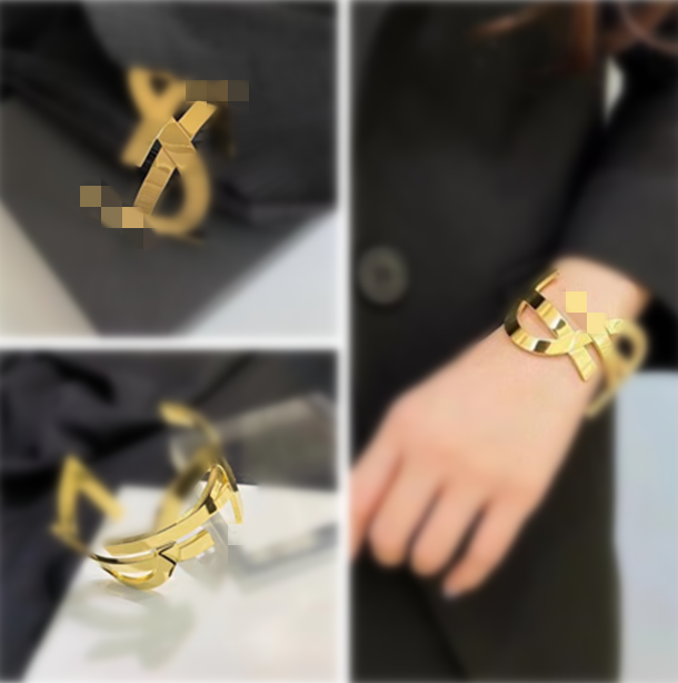 Fashion Women bangle Designer Bracelet 18K gold open Bracelets monogram bracelets with Elegant charm Y S Luxury style