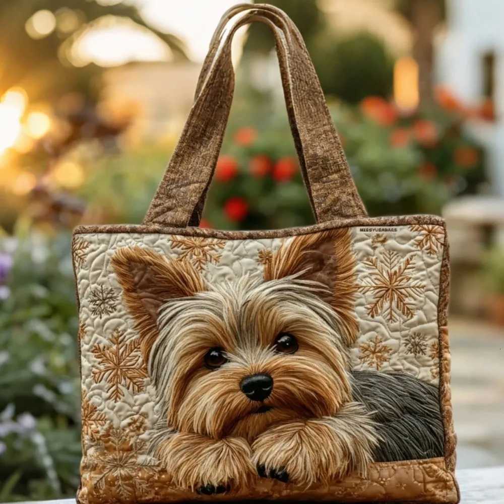 Evening Bags Portable Large Capacity Quilted Tote Bag 3D Printed Pattern Soft Shoulder Bag Lightweight Travel Handbag for Women H261016