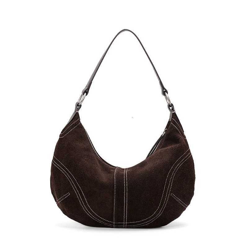 Designer Underarm Cowhide Suede Totes Aidanni Bag for Wen 2026 New Semi-circar Bag Shoder Crossbody Bag High-end Casual Ladies J261016