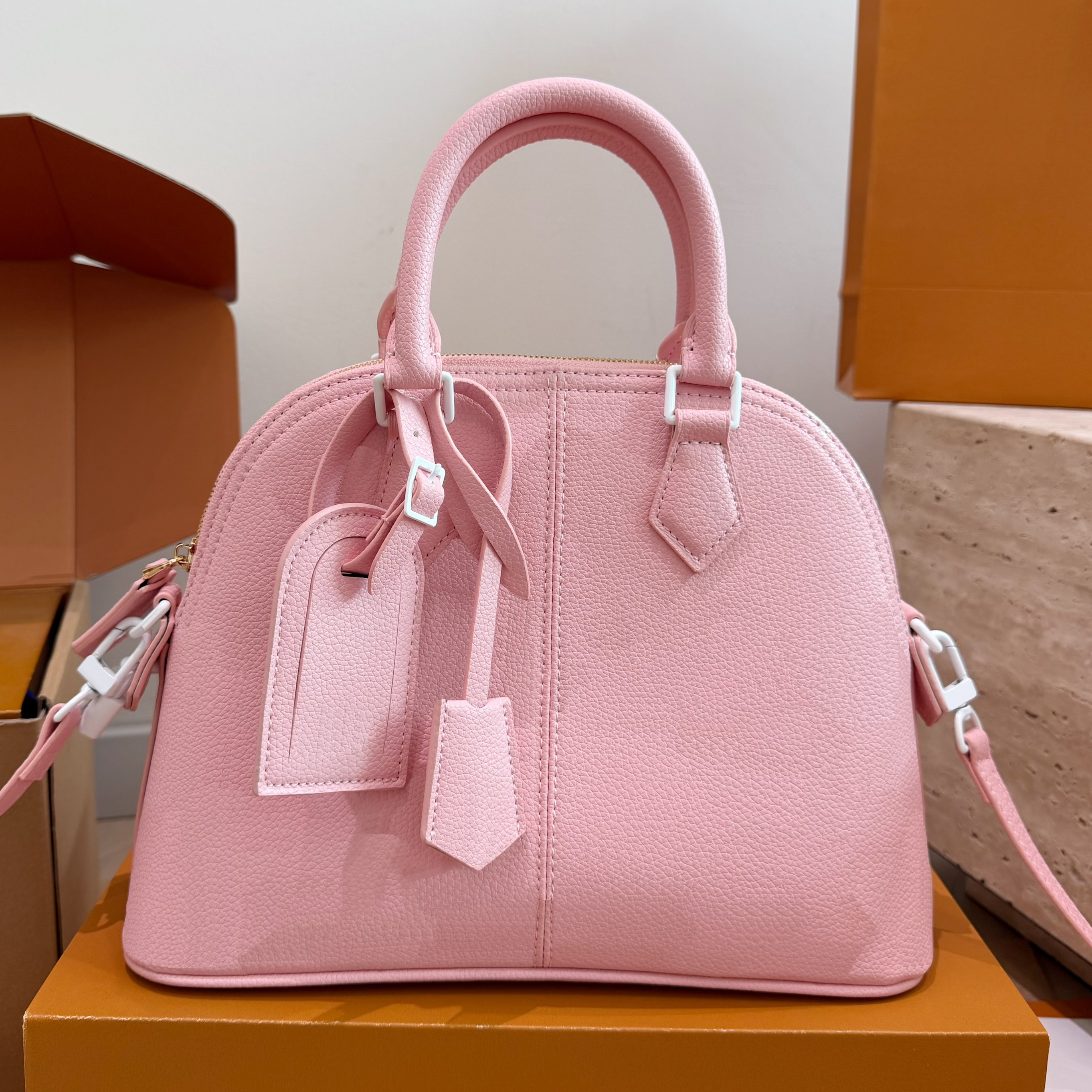 New solid color shell bag designer Women bag Shoulder bag ladies Genuine Leather Crossbody bag luxurys handbags Fashion classic Letter handbag with