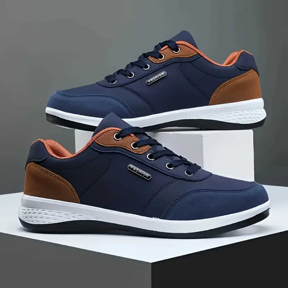 Casual Shoes New Men Waterproof Leather Sneakers Spring Autumn Walking Shoes Non-Slip Casual Sports Shoes Outdoor Tennis Footwear H261016
