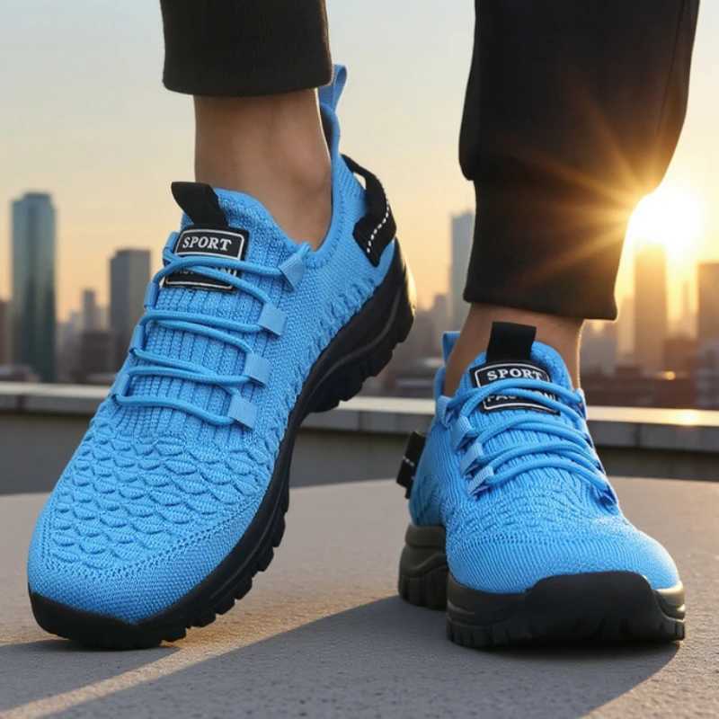 Casual Shoes Trending 2025 Men's Mesh Running Shoes Lightweight Breathable Sports Sneakers Fashion Casual Walking Shoes Hot Buy Sneakers Men H2