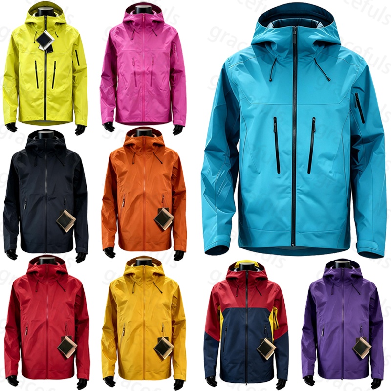 Designer Jacket Men and Women Waterproof and Windproof Jacket Alpha SV BETA Hard Shell Full Zipper Jacket Ski Series Edition