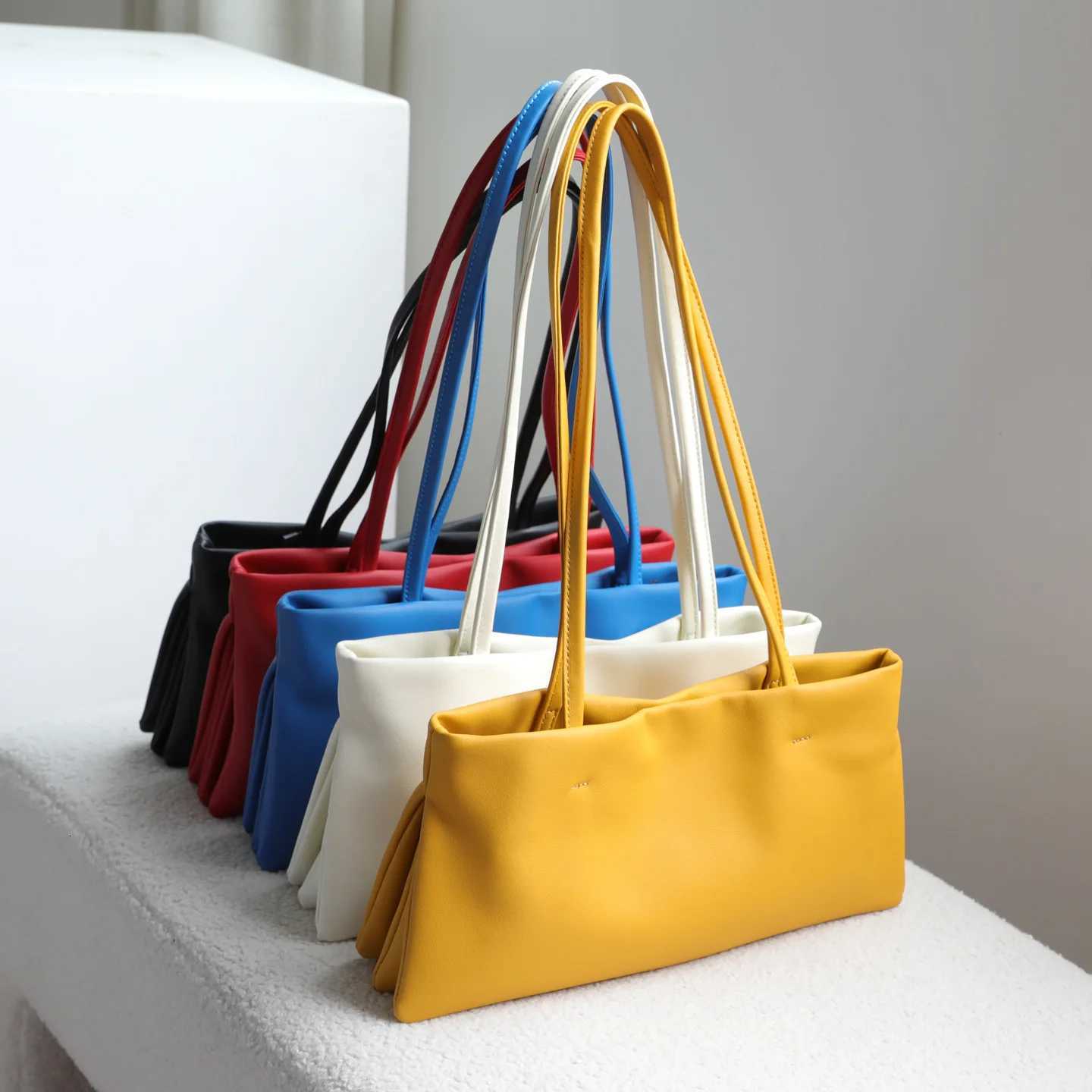 Evening Bags Women's Bag 2026 Summer New Style Simple Style Soft Real Leather Organ Underarm Bag Shoulder Bag H261016