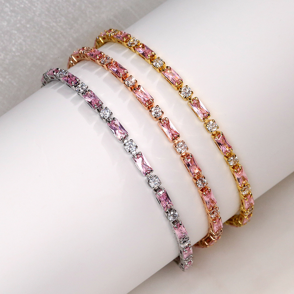 Korean-Style Fashion New Full-Diamond Zircon Bracelet For Women, Niche High-End Jewelry, Versatile Color-Blocking Couple Accessories Wholesale