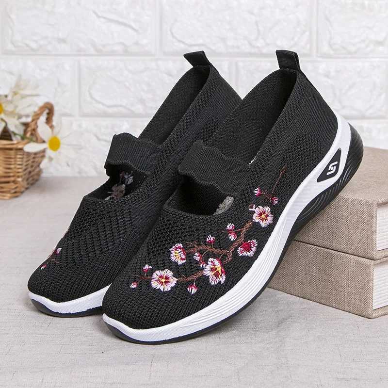 Casual Shoes Women's Shoes 2025 Summer Casual Sneakers Breathable Embroidered Chunky Sole Affordable Free Shipping H261016