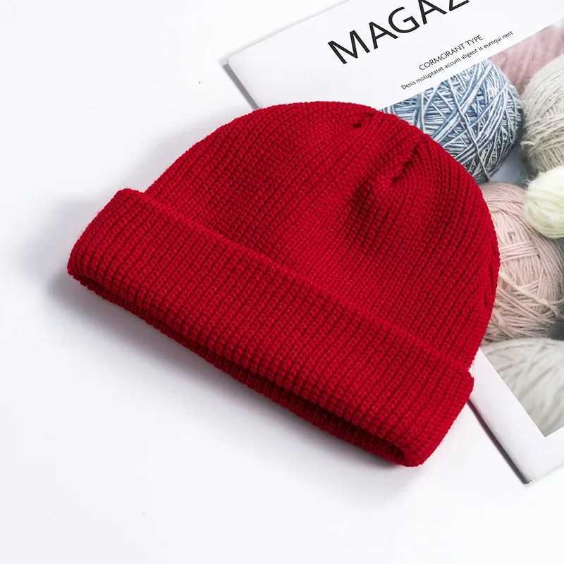Beanie/Skull Caps 1pc Y2K Acrylic Plain Beanie Hat Outdoor Cold Weather Casual Soft Stretch Warm Skull Cap for Daily Commute Halloween Fall OutfitT2