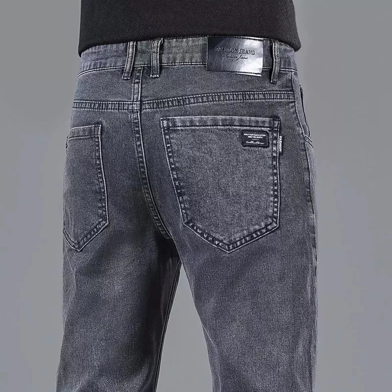 2026 American Retro Straight Leg Jeans Mens Casual Loose Wear Resistant Work Pants Cotton Cut Fit 261016