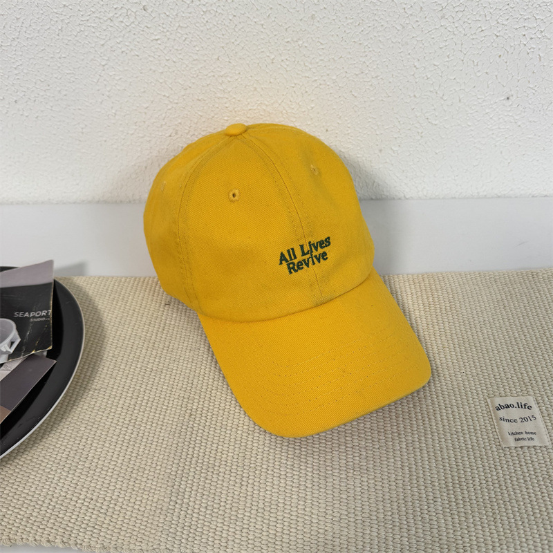 Washed Vintage Letter Embroidery Baseball Women 2025 New Wide Brim Spring Summer Large Head Circumference Duckbill Cap for Men Trendy