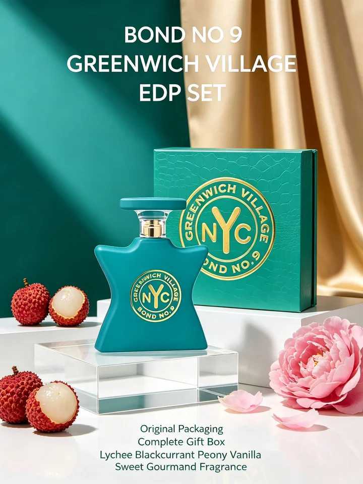 9 Green Bond No Village EDP 100ml Unisex Lychee Blackcurrant Peony Vanilla Praline Perfume Long Lasting Luxury Niche Fragrance Sweet Gourman M261016
