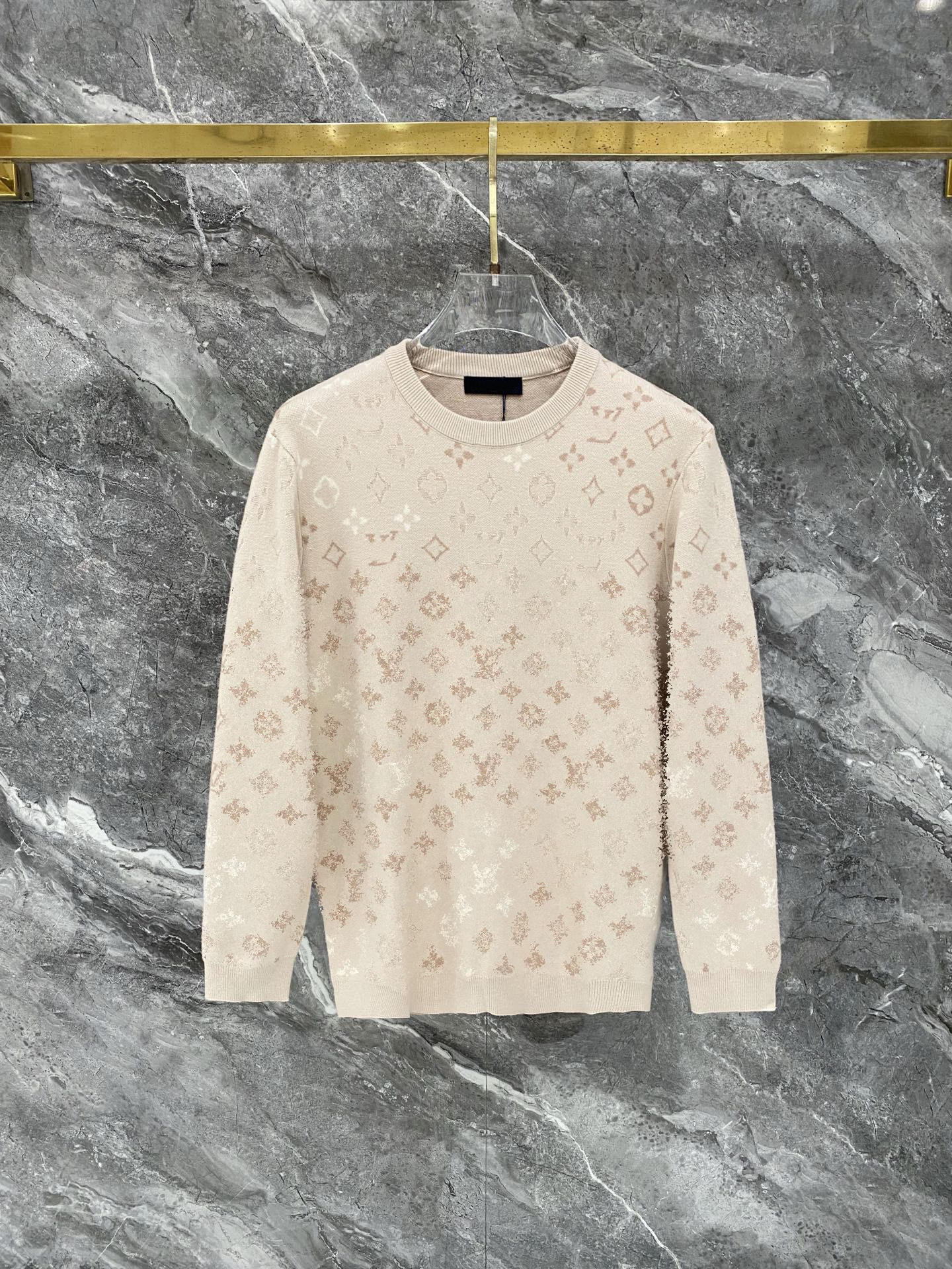 Mens Designer Knit Cardigan Sweater with Round Neck Premium Autumn/Winter Top 083