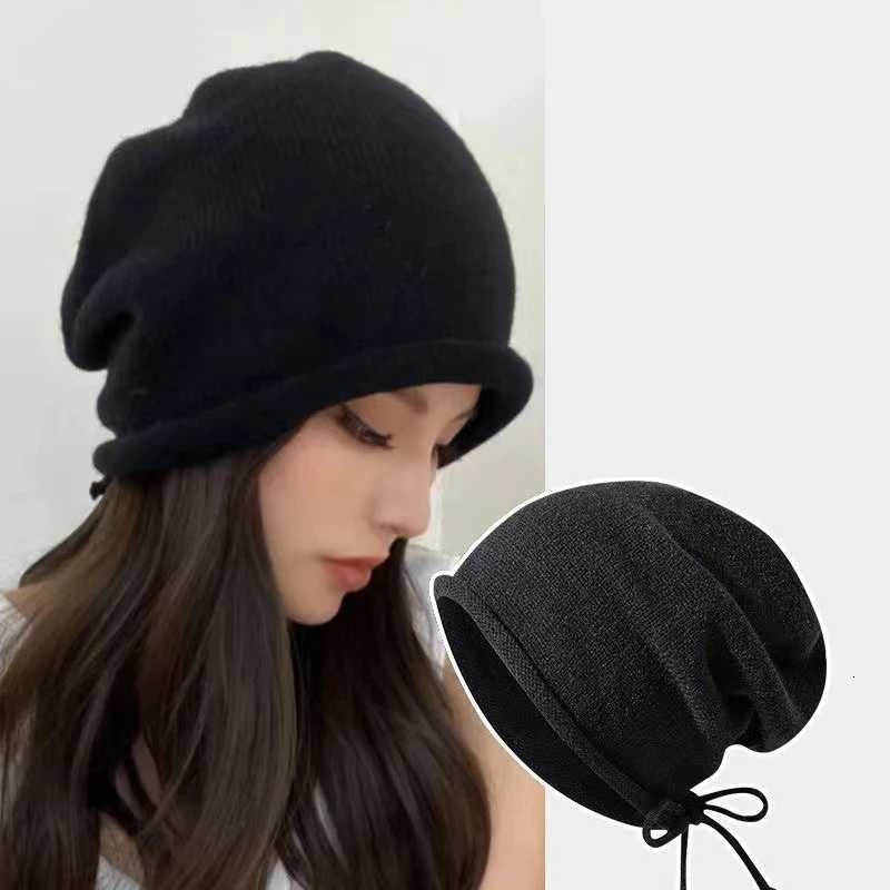 Beanie/Skull Caps New Winter Plus Velvet Warm Woolen Hat For Women All-match Korean Knitted Hat Thickened Outdoor Ski Hat Q261017