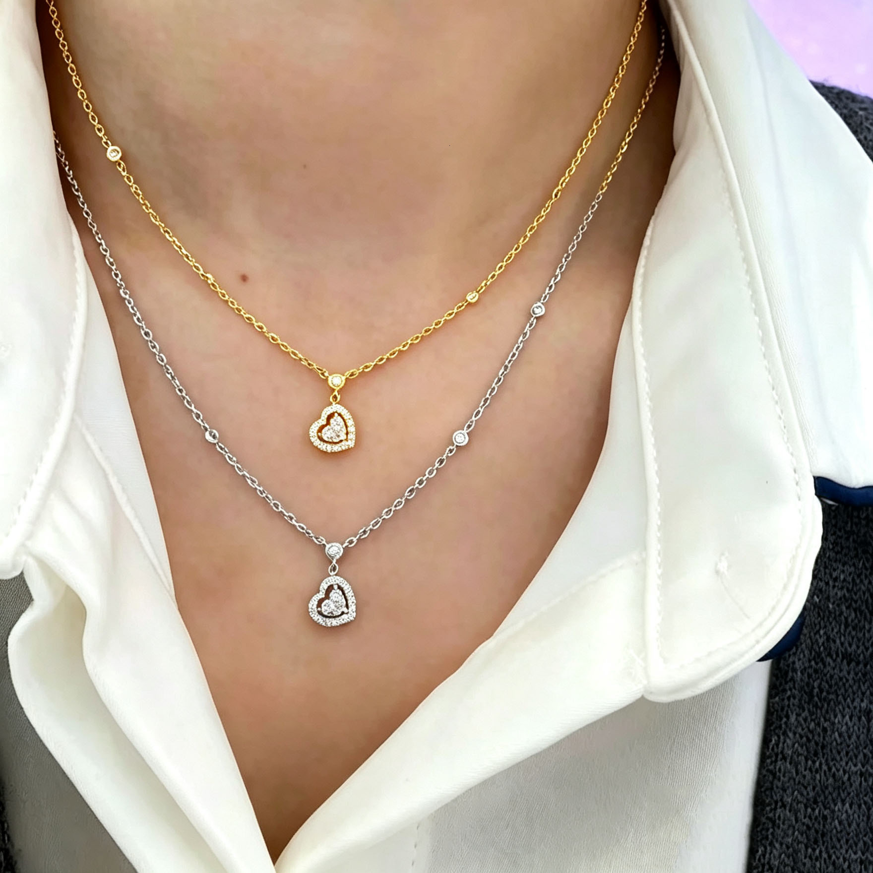 Messikaas Necklace Jewerly Designer Mesikaa Necklace Jewerly Gold-plated Collarbone Chain For Women Heart Necklace Simple Choker