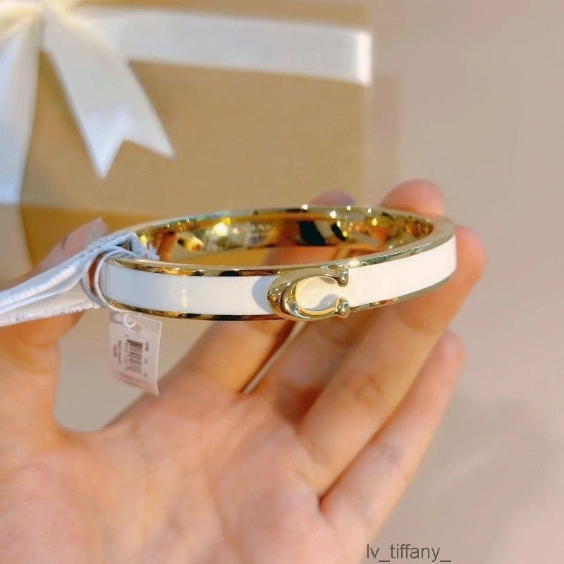 Bangle Luxury letters designer lover couple bangle bracelet unisex retro vintage open size gold silver coac bangles bracelets jewelry gift TT