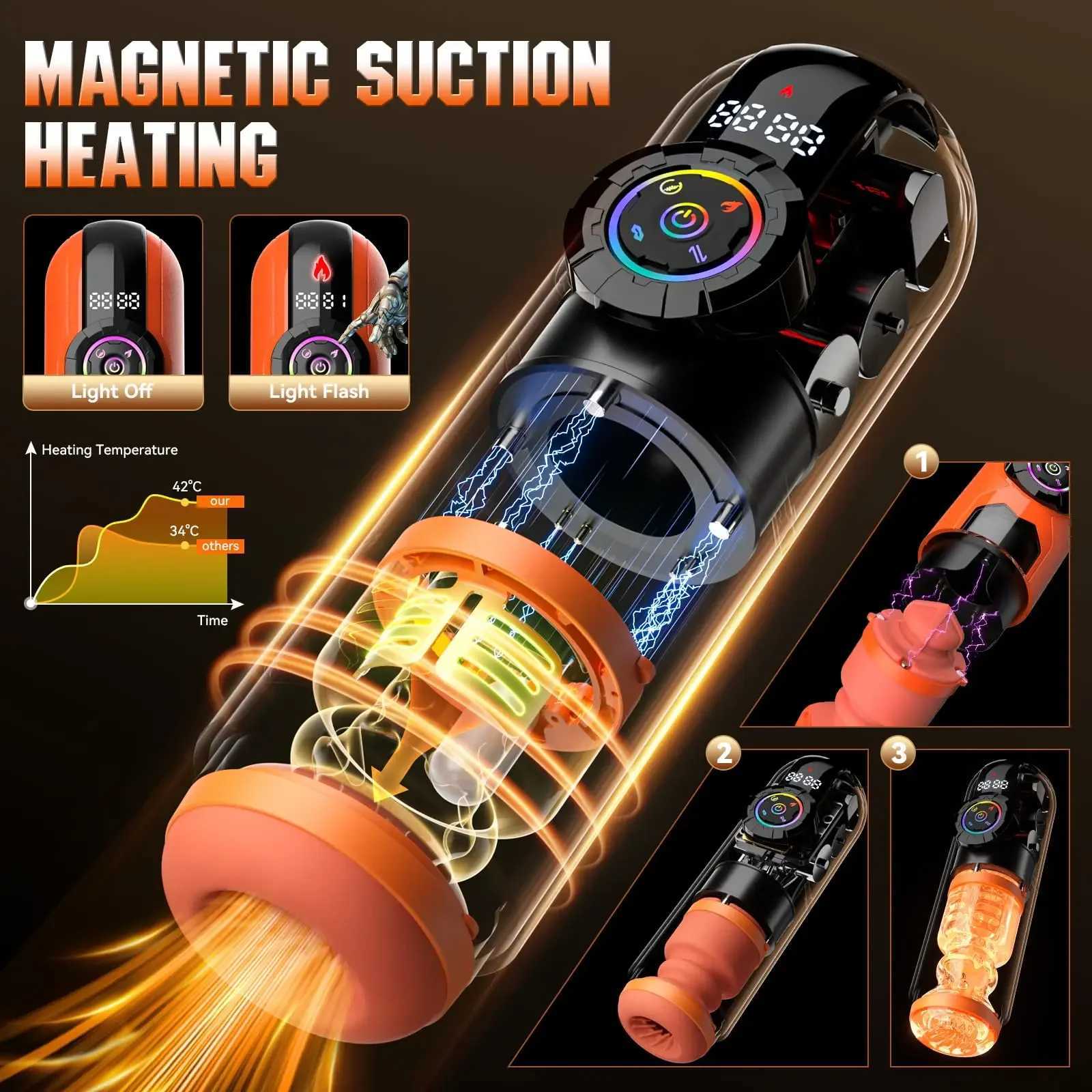 Automatic Heating Male Masturbator APP Control Vibrating Sucking Thrusting Masturbation Cup Penis Pump for Men M261017