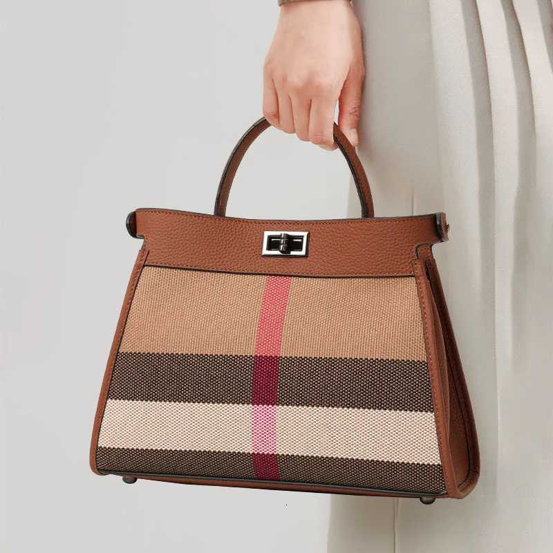 Evening Bags Totes Aidani Classic Plaid Tote Bag for Women 2026 New Style Commute-friendly Versatile Large-capacity Crossbody Shoulder Bag H261016