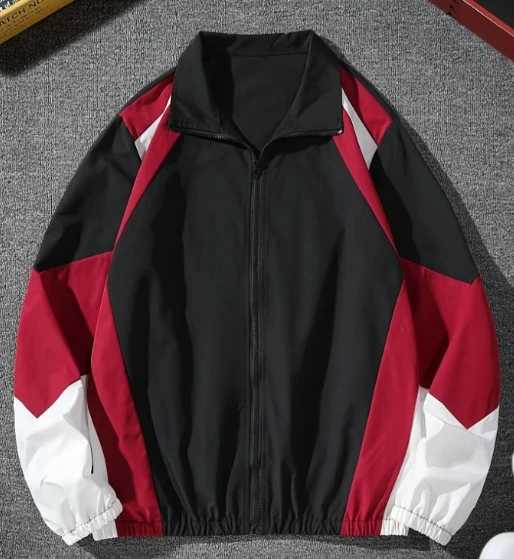 Men's Color-Blocked Jacket lightweight Casual Travel Windproof and Wear-Resistant High-Quality Fabric friend Gift S261017NKC8