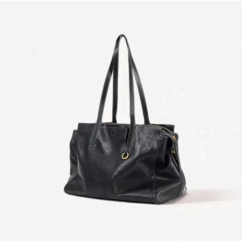 Evening Bags S New Women Vintage Designer Simple Style Travel Handbag Commute Business Single Shoulder Bag Large Capacity Leather Tote Bag H261016