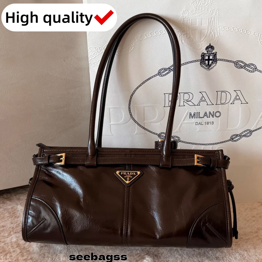 Designer Bags Praaadabags Large Capacity Tote Bags Bonnie High Quality Shoulder Bags Leather Handbag Metal Letters Shopping Bags Classic Work Commut