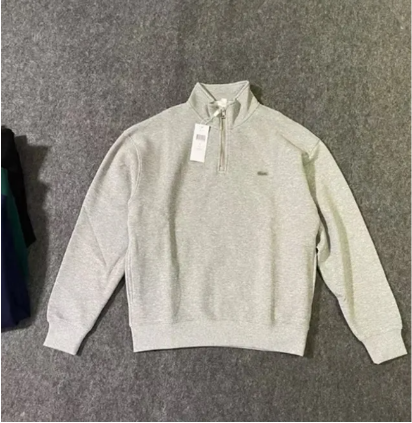 Crocodi embroidery men Designer hoodie Cotton Cardigan Business half zip Long Sleeve round neck half zip tops cotton stand collar pullover