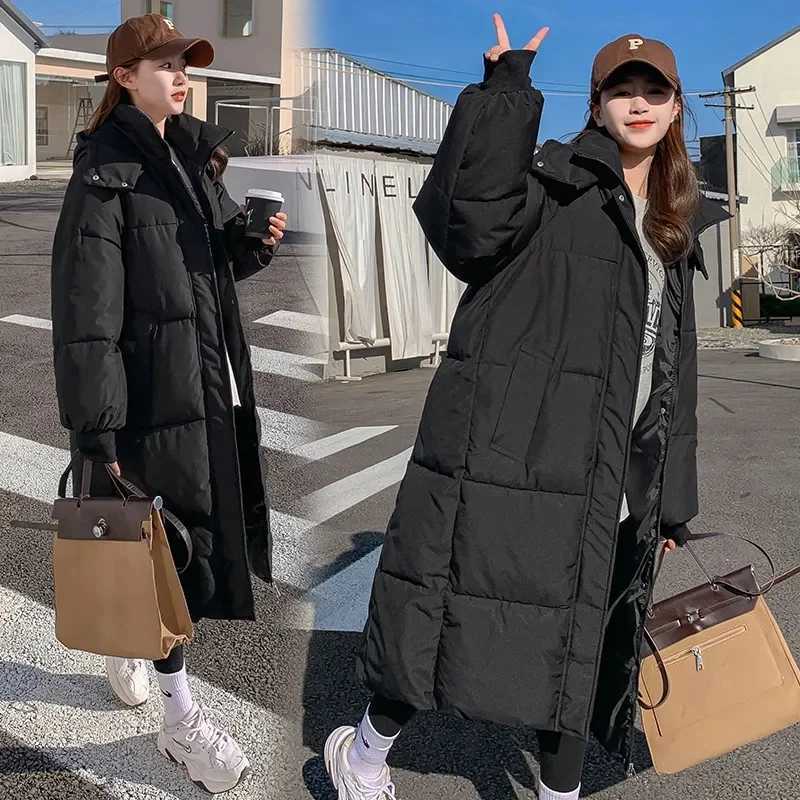Women's Down Parkas 2026 New Winter Women Jacket Warm Parkas Female Thicken Puffer Coat Cotton Padded Parka Long Hooded Outwear Loose Women Sno