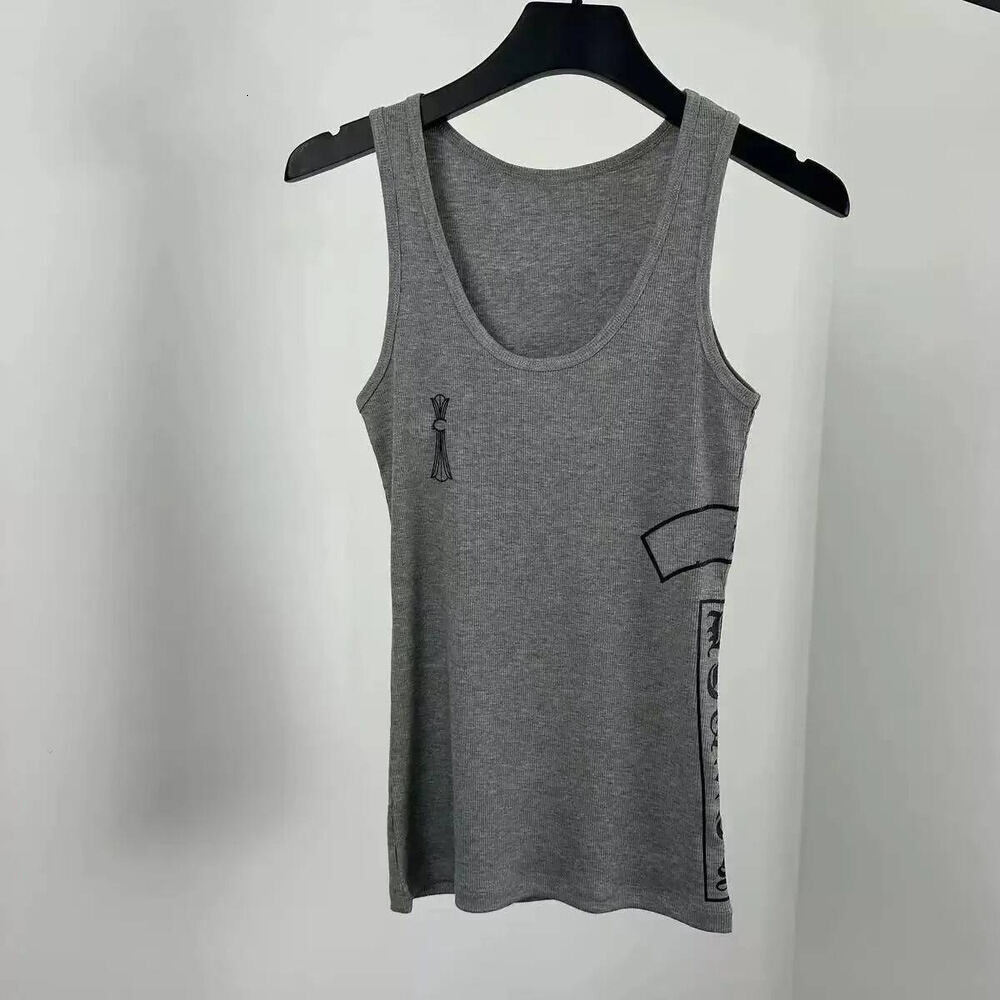 Chrome Top Cross Tank Top Luxury Designer Tight Pants Deadly Doll Clothes Sanskrit Print Shirt Woman Tank High Quality Cross Tank Tops Vest Thin Str