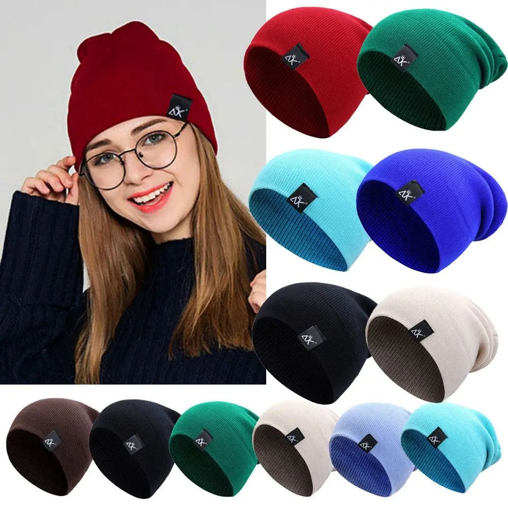 Winter Knitted Beanie Hat for Women Men Skullies Beanies Warm Casual Slouchy Crochet Female Baggy Cap 260928
