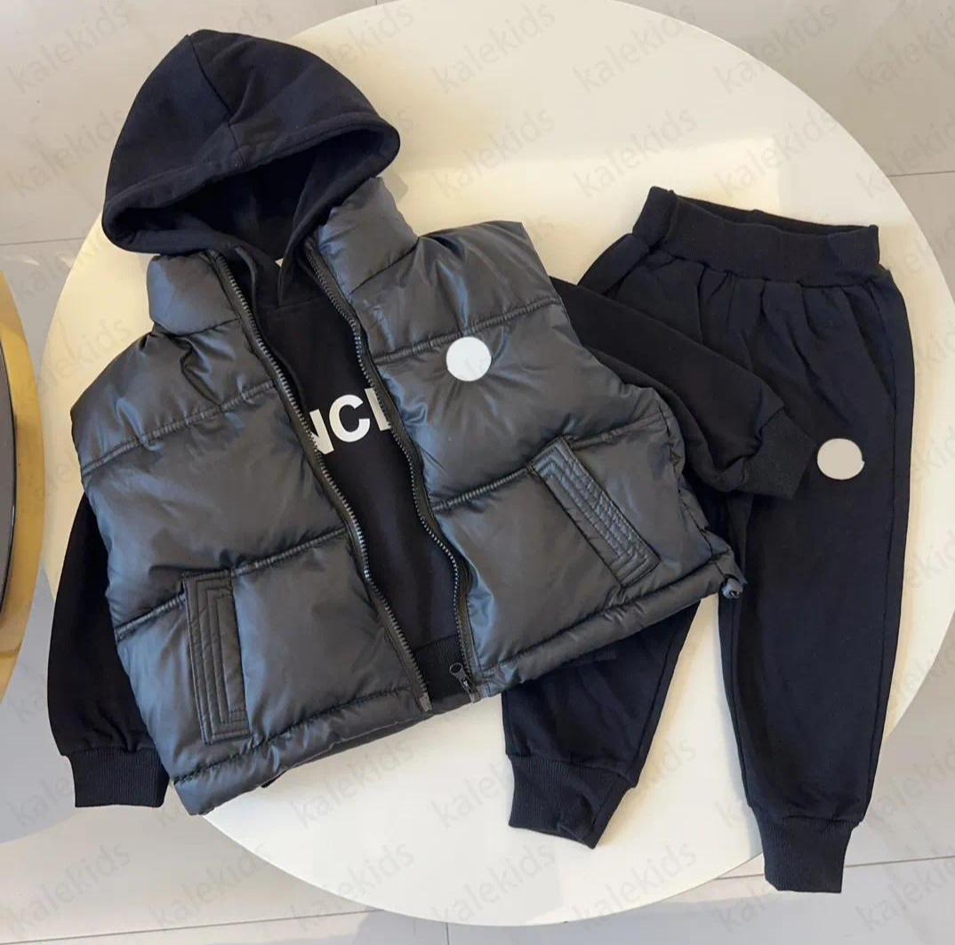 Designer Thick Autumn Winter Sets Children Clothing Fashion Classic Brand Boys Girls Baby Clothes Kids Jacket High Quality AAA