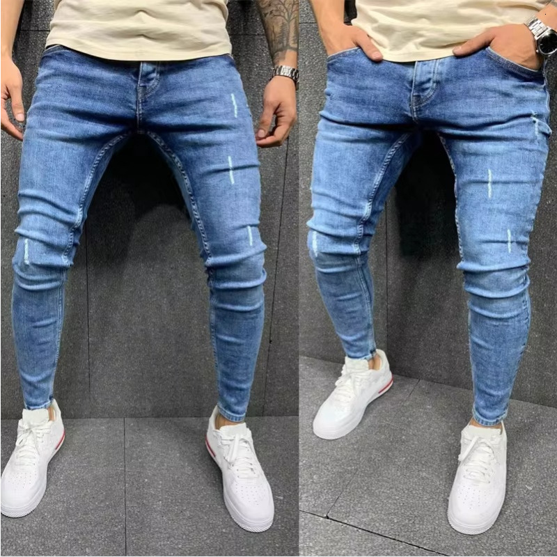 Mens Black Slim Quality Gray Casual Male Jeans Skinny Fit Men Pants Hip Hop Streetwear Cotton Denim Trousers