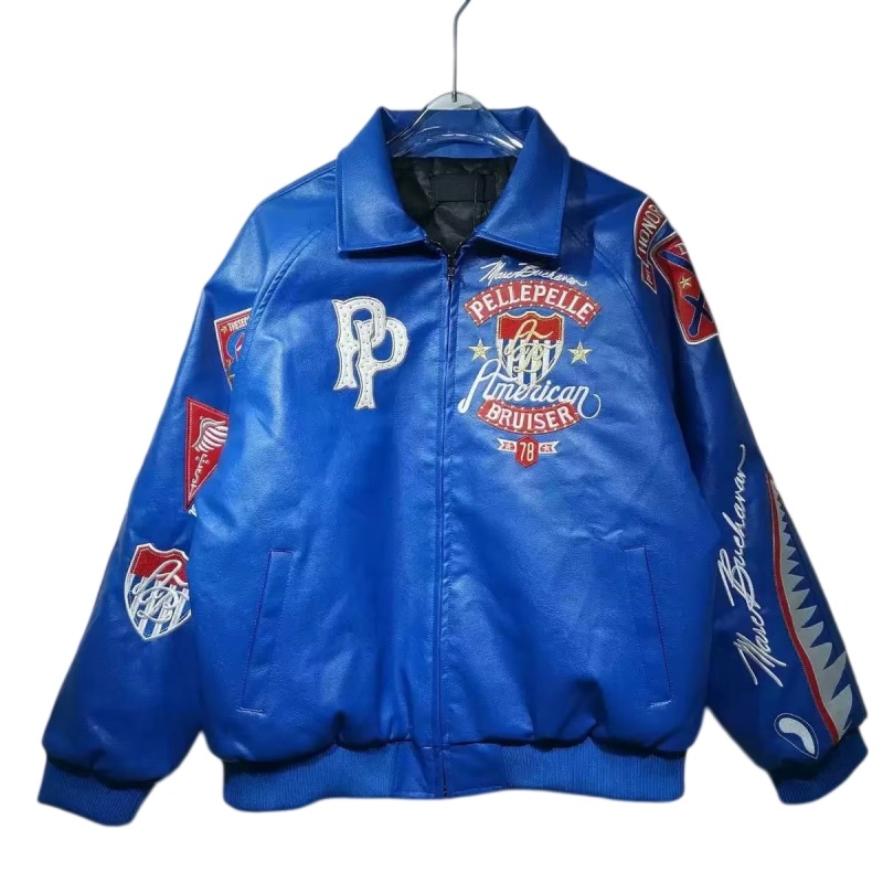pelle designer jackets mens pu leather Encrusted Eagle coat Windbreak Bomber 1978 jacket Vintage coats dh1753