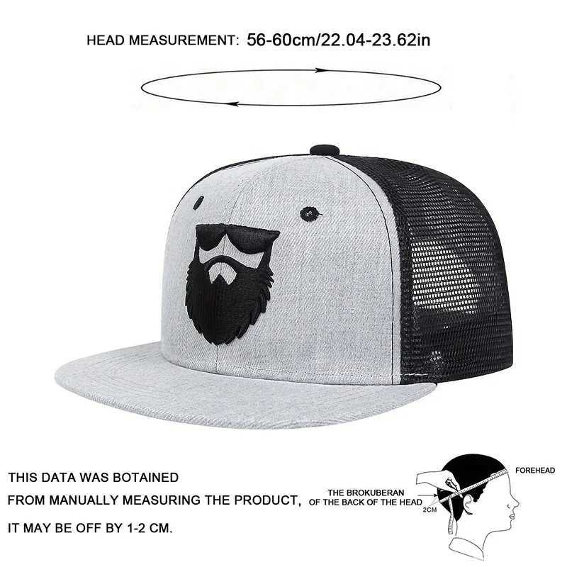 Baseball Fashion Mesh Men Cap Summer Outdoor Breathable Sun Hat Hip Hop Snapback Hats Beard Old Men Embroidery Trucker Caps M261016