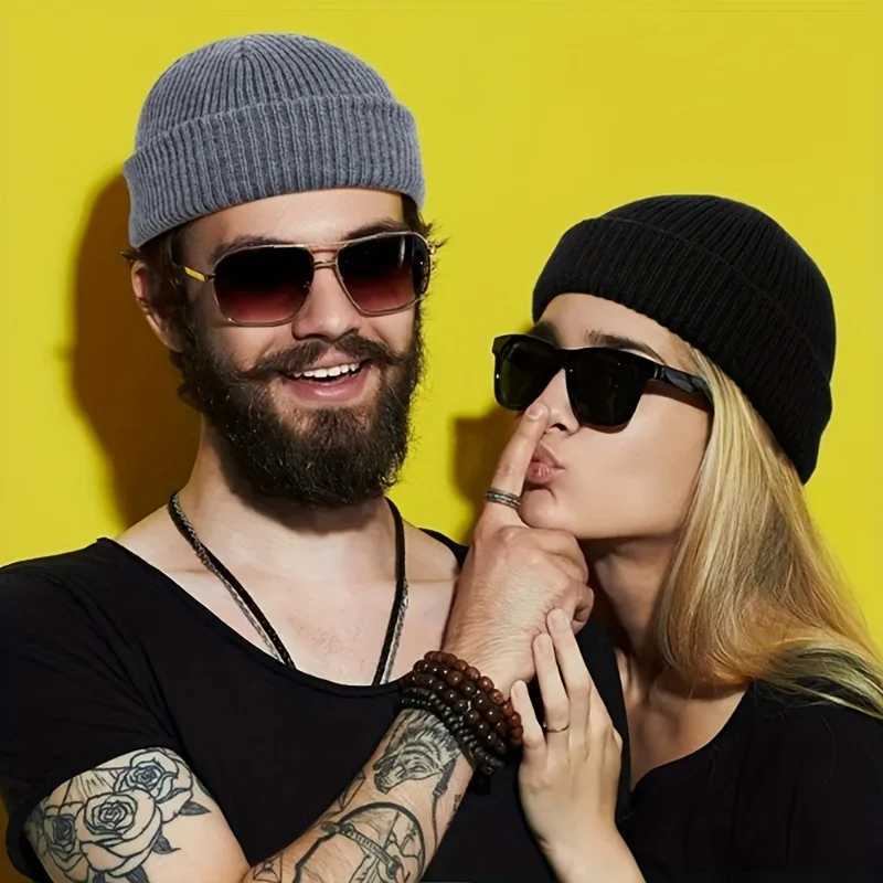 Beanie/Skull Caps 2026 New Knitted Hat for Men Women Caps Wool Fashion Simple Warm Skullies Beanies Solid Autumn Winter Beanie Cap Trendy StyleT2610