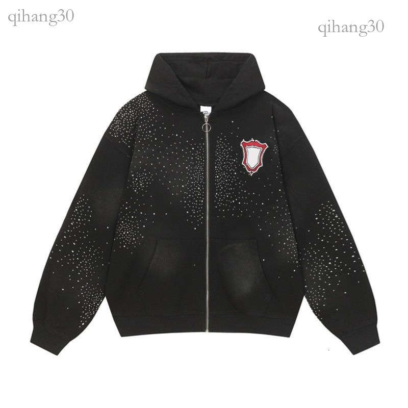 Vale Dream Hoodie Designer Looped Cotton Metal Zipper Letter Sticker With Retro American Street Suitable Daily Wear Retro Trendy Brand High Quality