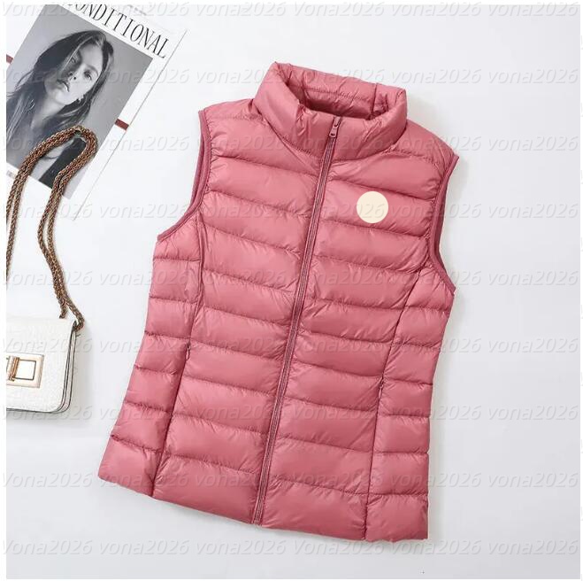 Designer Women Vest Down Ultra Lightweight Coat Female Sleeveless Portable Packable Spring Moonc Puffer Jackets Women's Vests Plus Size M-4XL