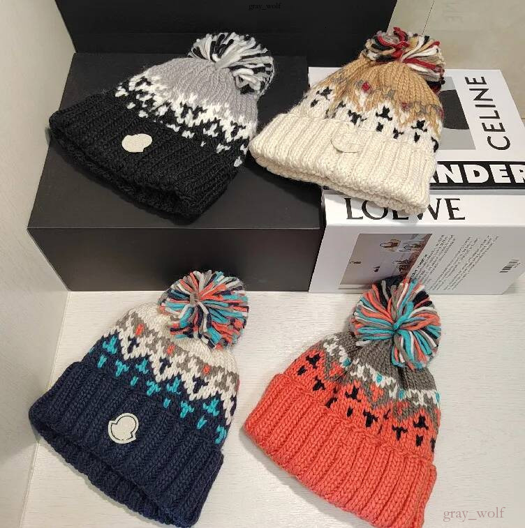 mon Luxury Designer Beanie Unisex Classic Bonnet Women Men Super Quality Winter Wool Knitted Hat Letters Embroidery Warm Skull Caps 828