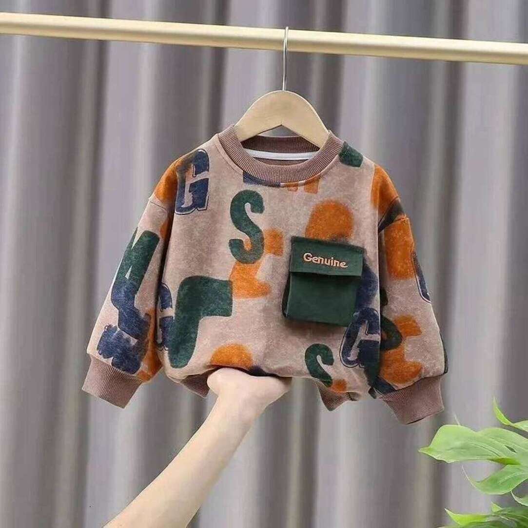Girls Hoodie Boys Hoodie Spring And Autumn Childrens Trendy Top Baby pullover Long Sleeved Clothes Sweate