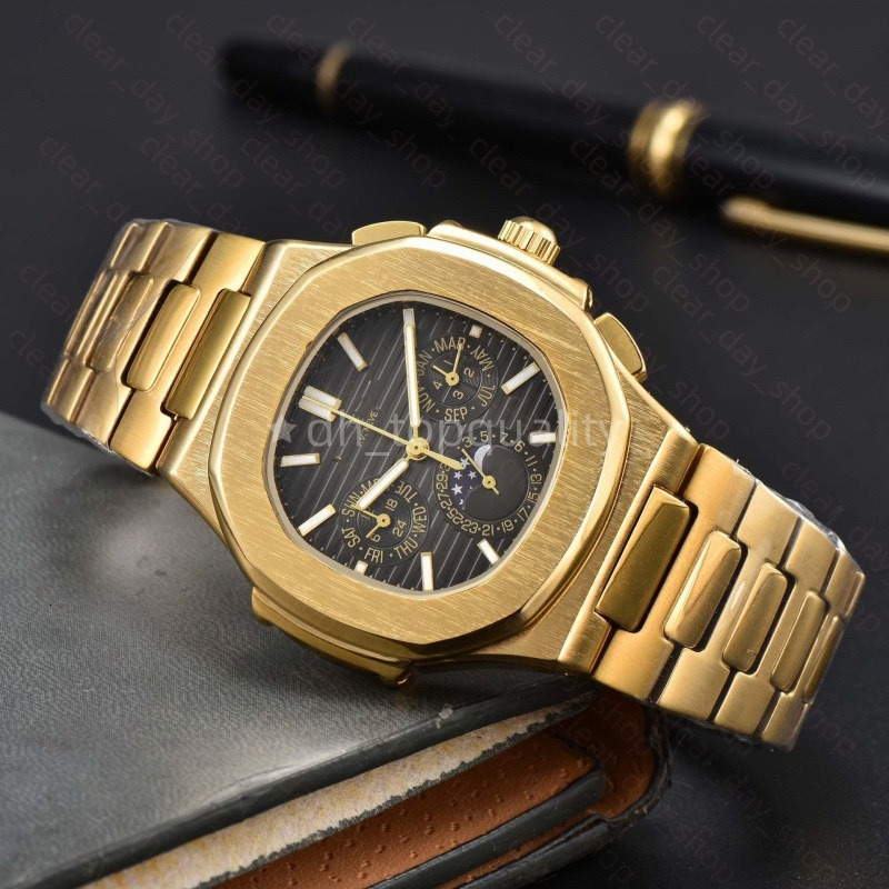 AAA Mens 5740 Nautilius Watch Luxury Designer Men Watch Man Patekdly Philipeness Watch Chronoscope Automatic/Quartz 5711Nautilius Pateklies Watch 82