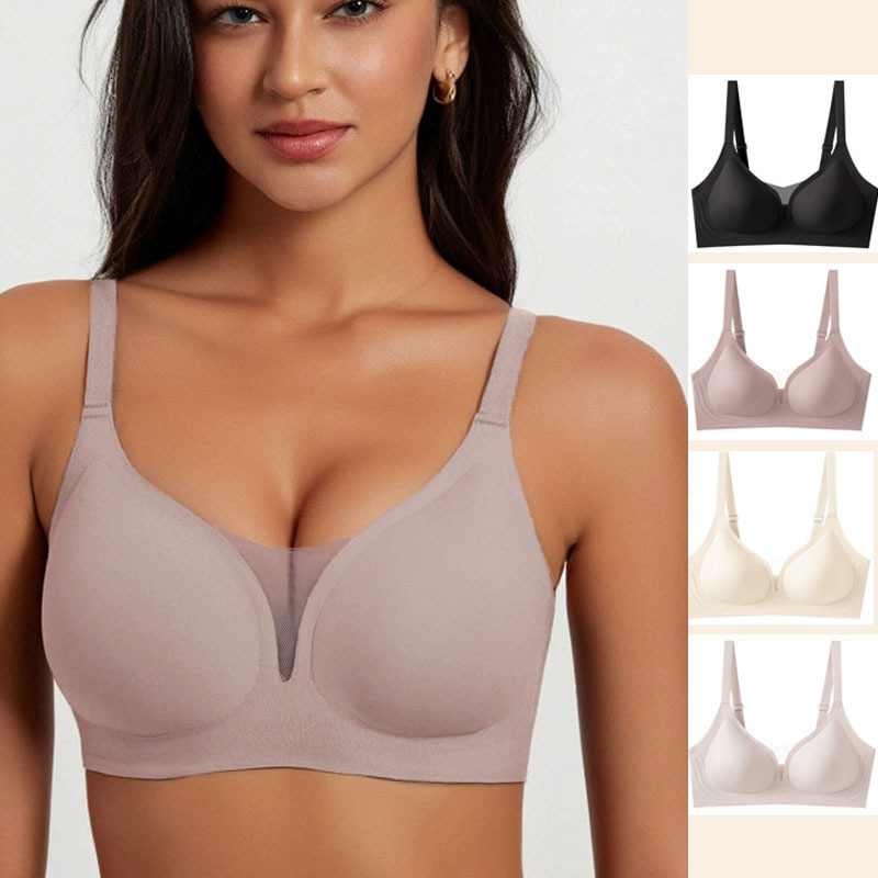 S-XL Plus Size Seamless Beauty Back One-Piece Women Bra with Rear Hook Wireless Push-Up Bras dongdumaoyi