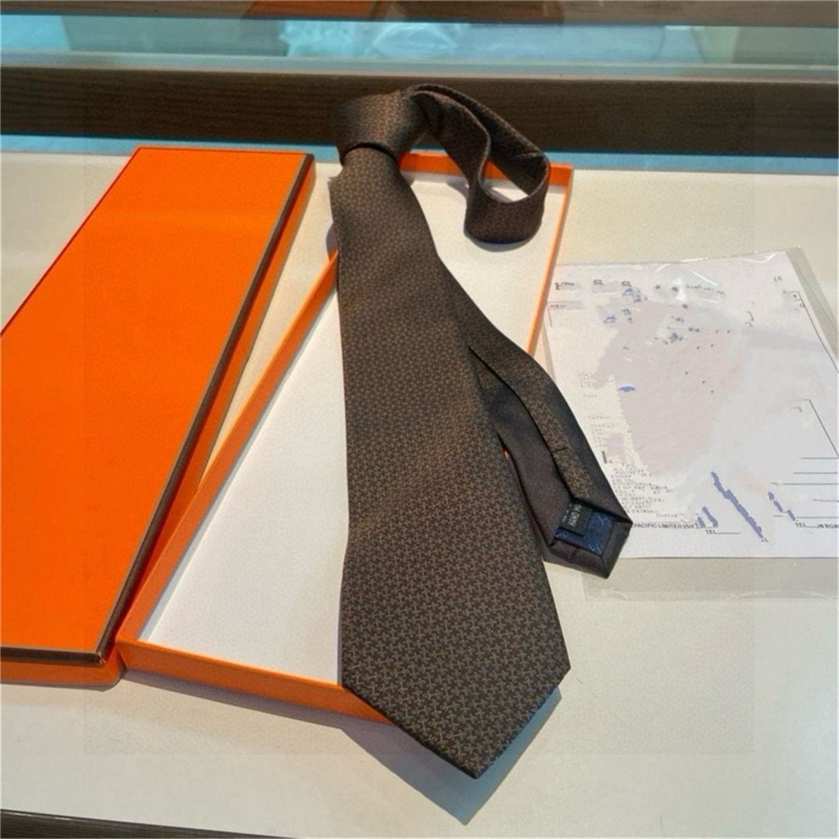 Neck Ties box New Mens Printed 100% Tie Silk Necktie black blue Aldult Jacquard Party Wedding Business Woven Fashion Design Tie 1901