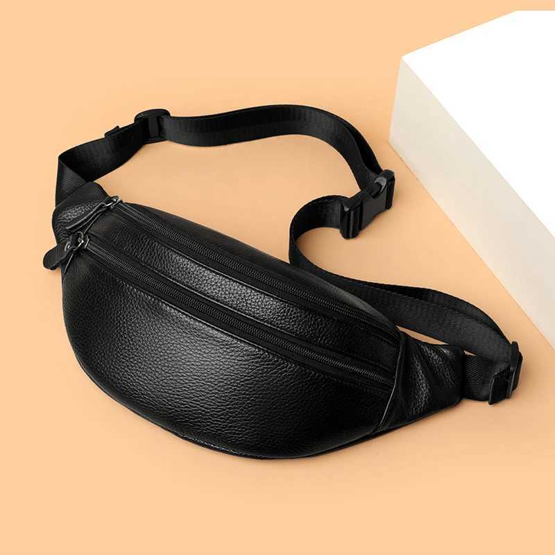 Designer Genuine Totes Color Minimalist Solid Leather Waist Bags for Men Wen Vintage Pebbled Texture Crossbody Ch Pack Luxury Funny Bag J261016